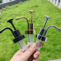 押し瓶ガラス果糖ガラス材質砂糖瓶定量押しヘッド手押し式商用ポンプヘッド