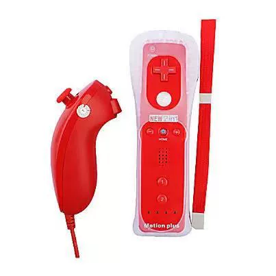 [Wii/WiiU двухпальцевые левый и правый геймпады с силиконовым чехлом и подвесом; Wii с встроенным акселератором левый и правый