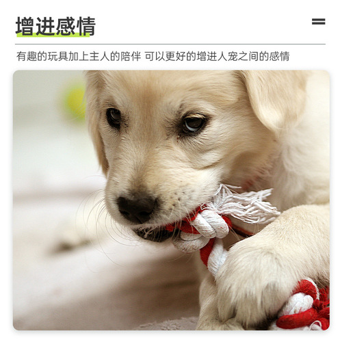 Wholesale Pet Cotton Rope Dog Toys Hand-Pulled Long Tail Ball Cat Toys Durable Chew-Resistant Interactive