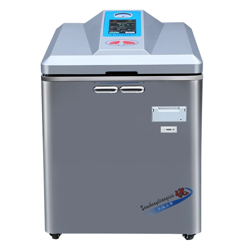 YM75L ЖК-сенсорный вертикальный паровой стерилизатор давления 75L паровой циркуляции 105 ℃ ~ 136 ℃