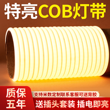 COB灯带220v户外防水超亮自粘线形灯家用客厅吊顶氛围灯LED软灯条