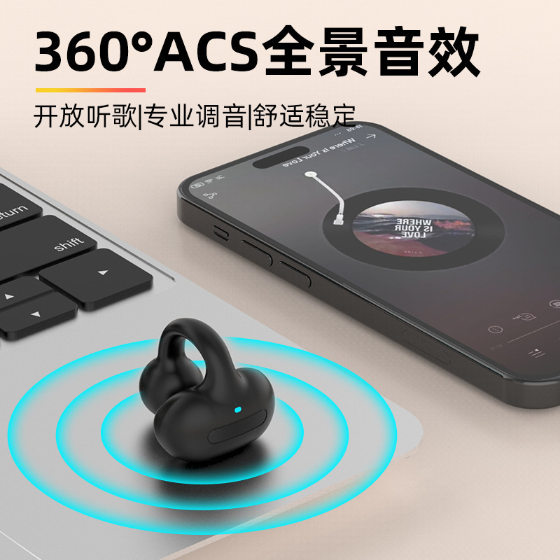 Clip de M-S8 del oído auricular Bluetooth nuevo clip de la oreja estéreo inalámbrico solo oído corriendo volumen negocio conducción de Gas transfronteriza