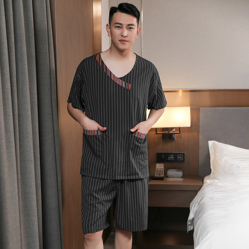 미통 스트라이프 블랙 하프 플라워 칼라