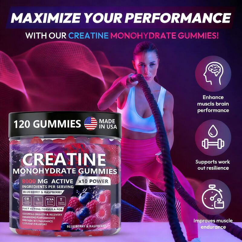 Amazon Foreign Trade Tk Cross-Border Vitamin Amino Acid Creatine Gummies High Content Creatine Gummies