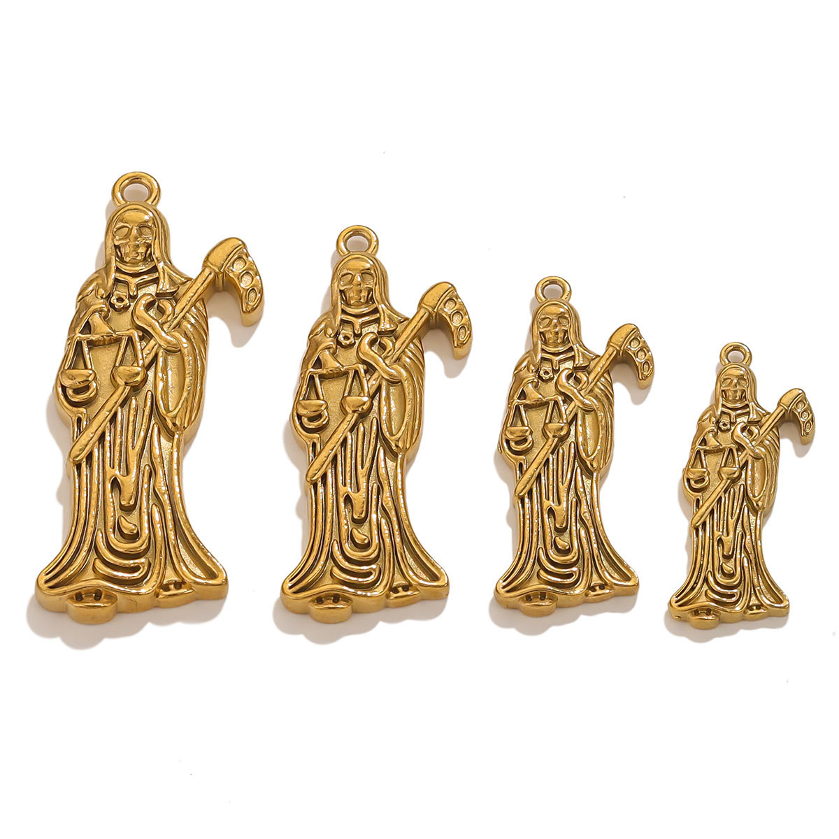 Acero inoxidable Europa y América de moda popular muerte cuchillo colgante DIY colgante chapado al vacío de oro 18K colgante al por mayor