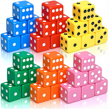 NEW 36颗19毫米赌场风格的骰子套装 19号实色方角彩色点数 桌游配