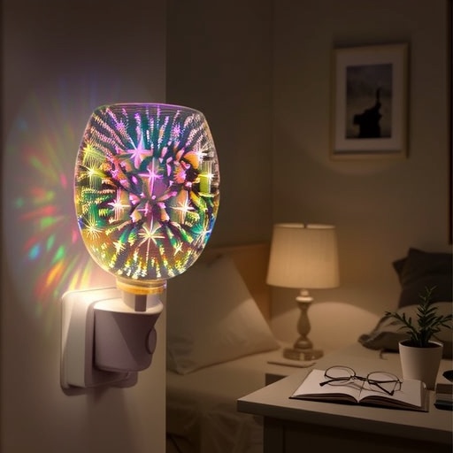 Creative wall plug lamp 3D electroplating process Christmas butterfly rice star Cupid smokeless to smell melt wax lamp