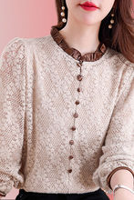 专柜正品提花蕾丝打底衫女秋冬新款时尚拼接减龄保暖遮肉舒适上衣