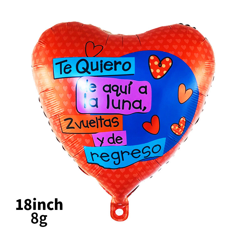 Globo de película de aluminio de amor occidental de 18 pulgadas LOVE Tanabata Día de San Valentín Boda Boda Confesión romántica Diseño de globo image 38