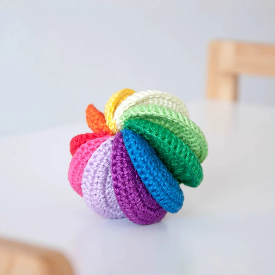 Juguetes de crochet para bebés patrón sensorial bola de descompresión juguetes de crochet patrón regalo para bebés educación mont
