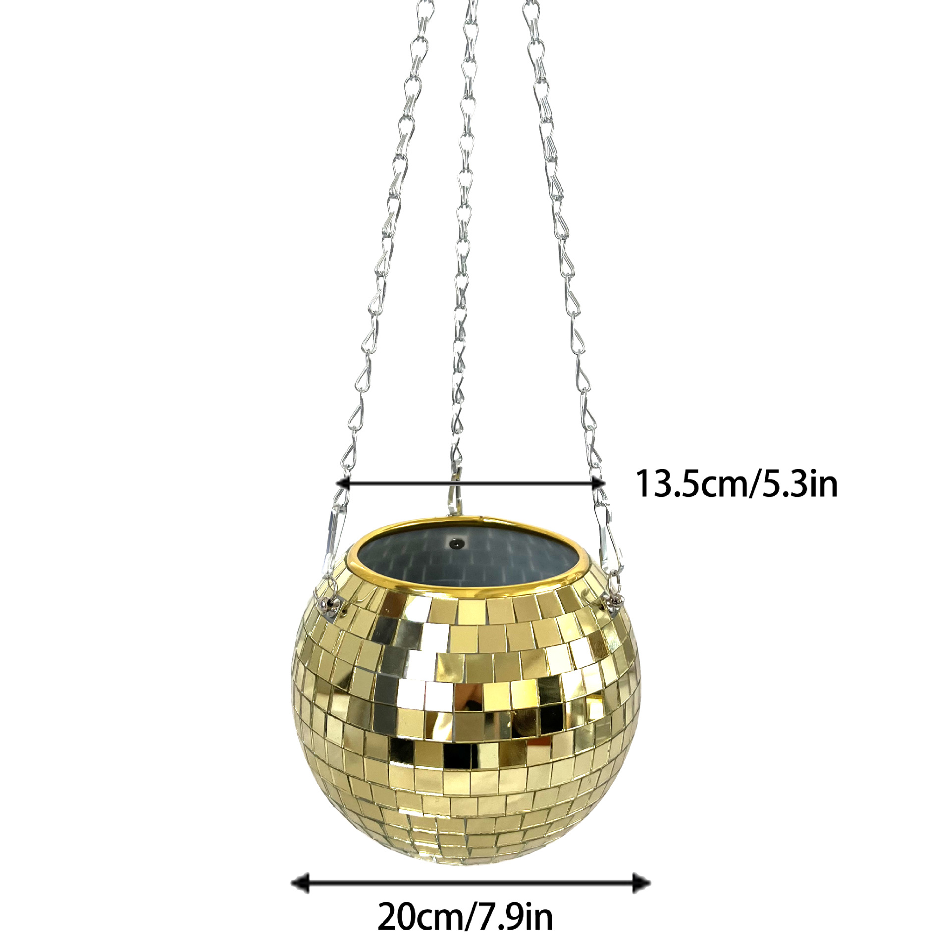 迪斯科球花盆Disco Ball Planter创意花盆吊篮植物种植盆工厂直销