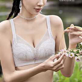 影S 3373#优雅文胸冰淇淋杯蕾丝34-40 中厚B杯聚拢集中四排扣内衣