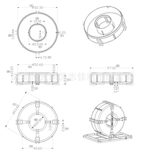 BASE 60 底座 无针 磁环底座电感底座BASE磁环基座6002B-阿里巴巴