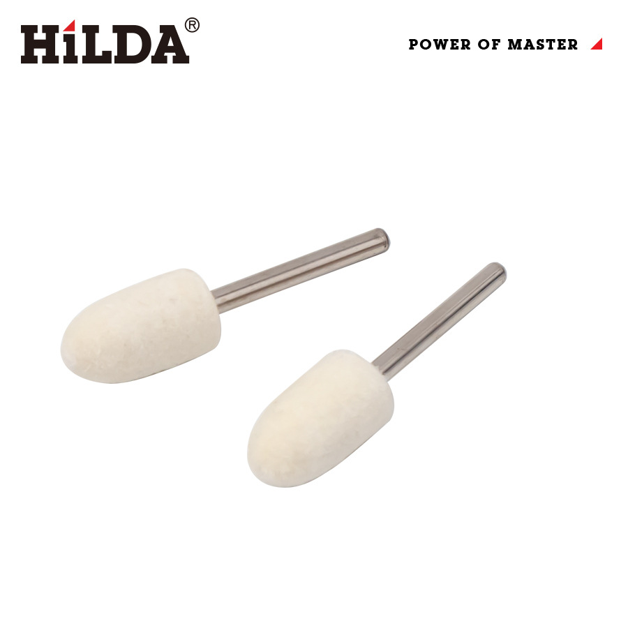 供应平头6mm柄圆柱圆锥羊毛磨头抛光磨头电磨头羊毛抛光轮