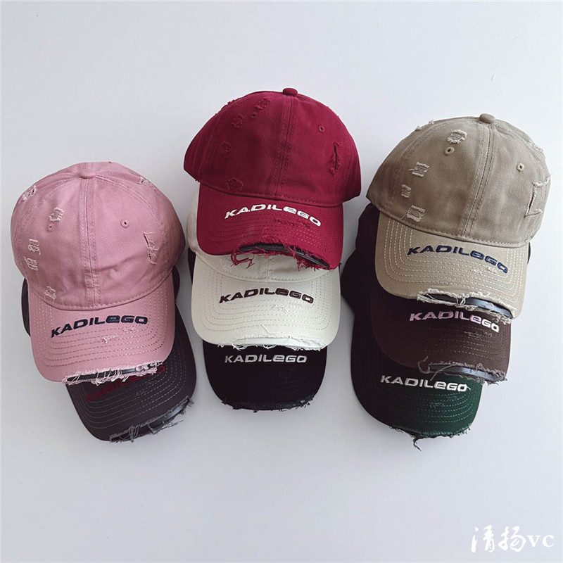 Sombreros infantiles retro hip hop callejera sombrero de béisbol para niños primavera y otoño nuevo agujero blando con sombrero de boca de pato para niños