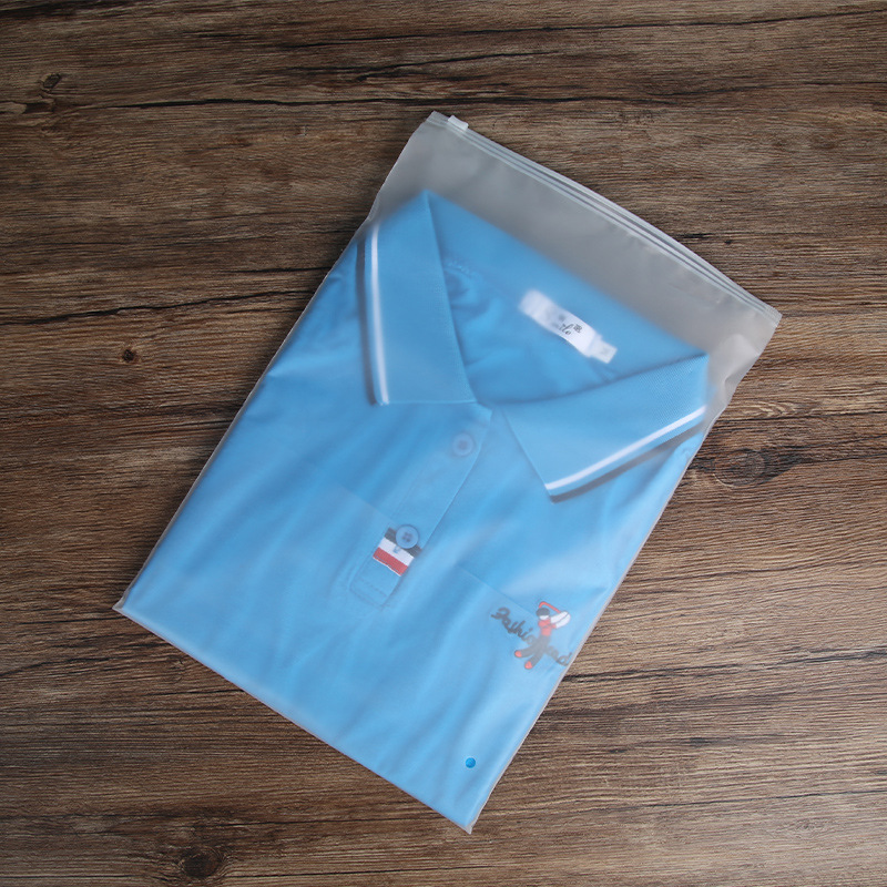 Bolsa de cremallera esmerilada de plástico CPE ropa interior toalla bolsa de embalaje juguete cosméticos joyería almacenamiento bolsa de hueso