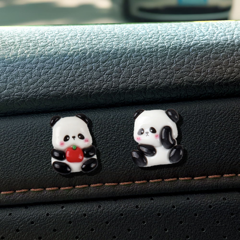 Gancho de coche delantero lindo panda multifunción coche pequeño gancho en coche copiloto gancho adhesivo gancho gancho rojo de red