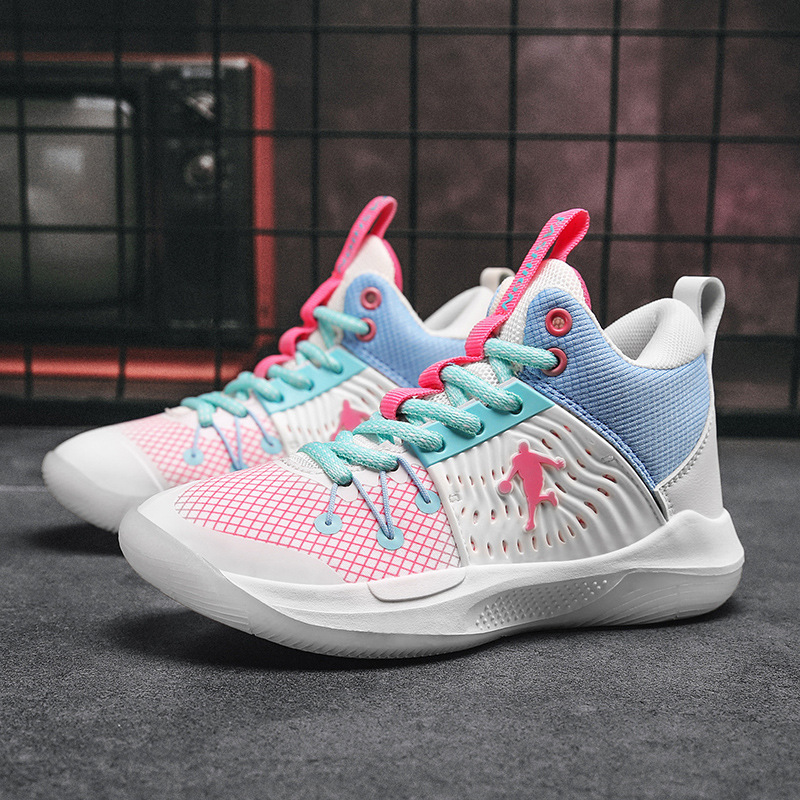Basketball Shoes High-top Training Children's Shoes for Primary and Secondary School Students Net Cloth sneaker Children and Adolescents Autumn and Winter 6399