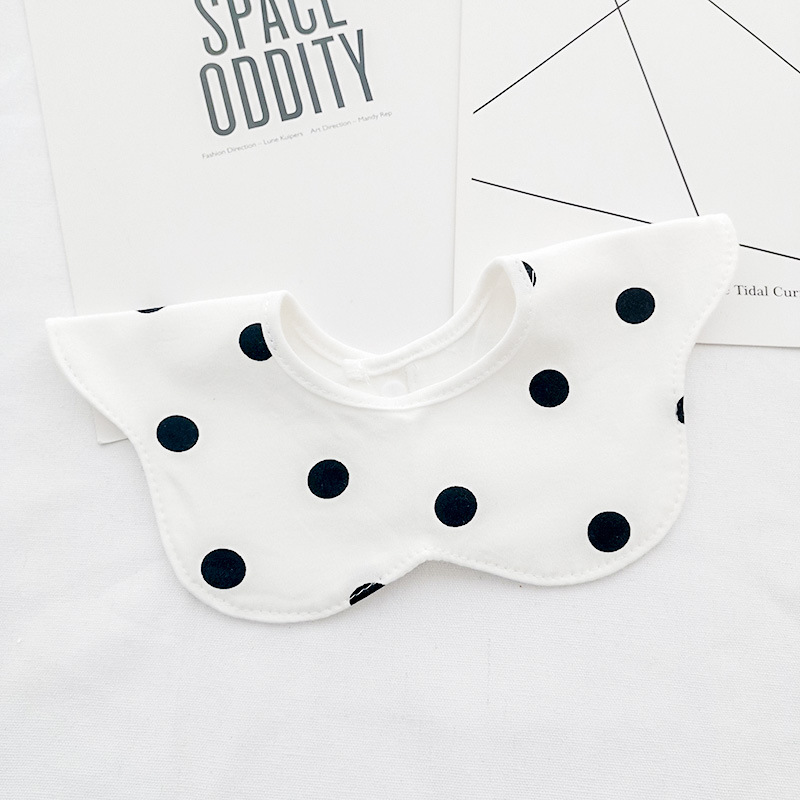 Bebé recién nacido otoño e invierno nuevo estilo flor saliva toalla algodón bebé impermeable escupir babero 360 grados rotación