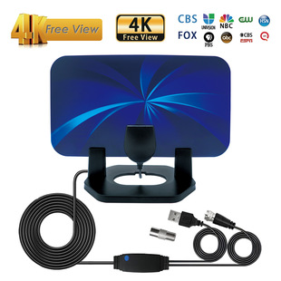 Cross-border European and American indoor digital TV antenna hdtv antenna ground wave TV antenna with bracket 4K