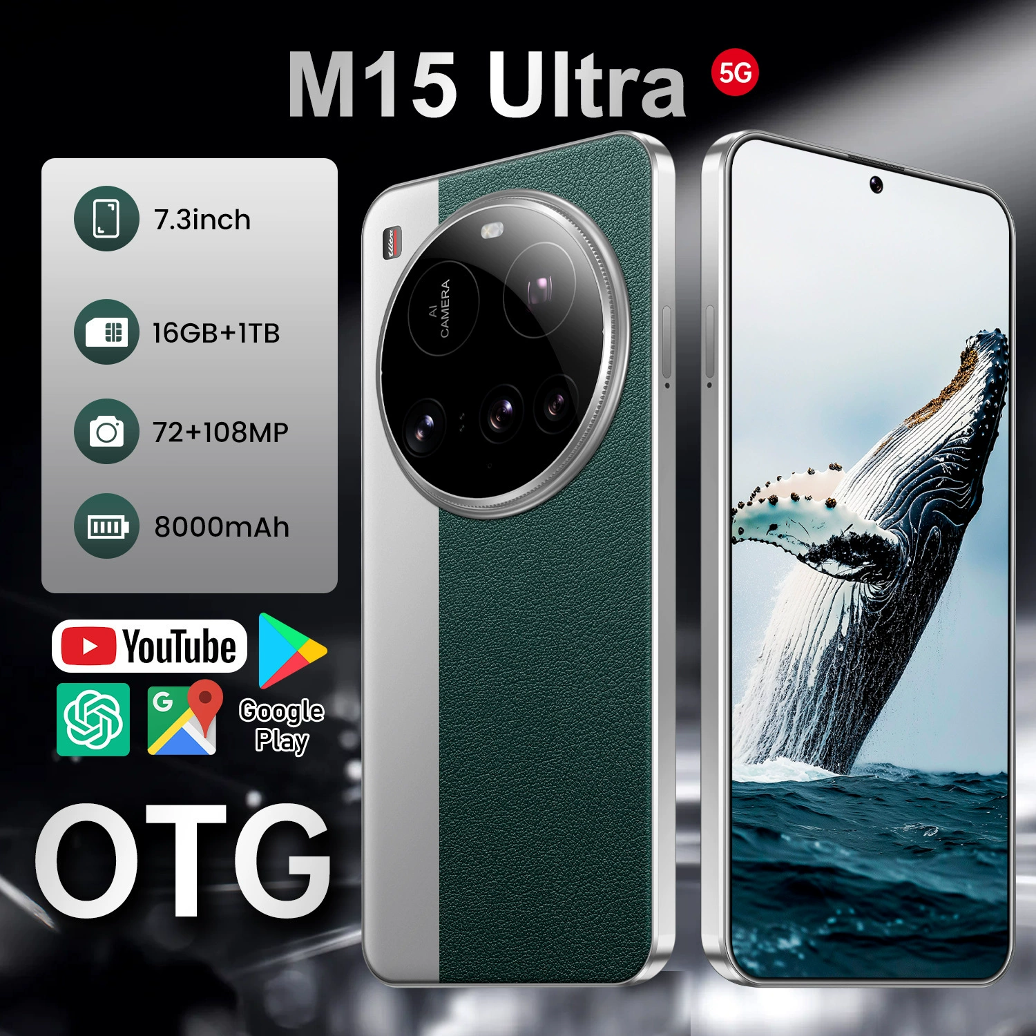 Умный часы, мобильный телефон, Android, 7.3 дюйма, широкий экран,