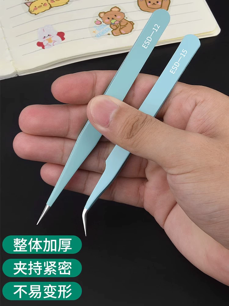 Tweezers, cute sticker, handmade, scheduler