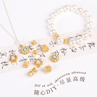 ɳ��������ϲ���ɫ�ŷ�����朵���18k����ɫ�U�ո���diy���