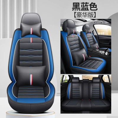 seat cover factory wholesale seat — Seat cushion, seat cover - black-and-blue-5-seats-deluxe-edition