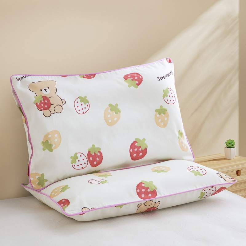 Almohada para niños de jardín de infantes AB cara Almohada de terciopelo de guisantes de algodón Almohada de almohada desmontable para niños de uno a diez años