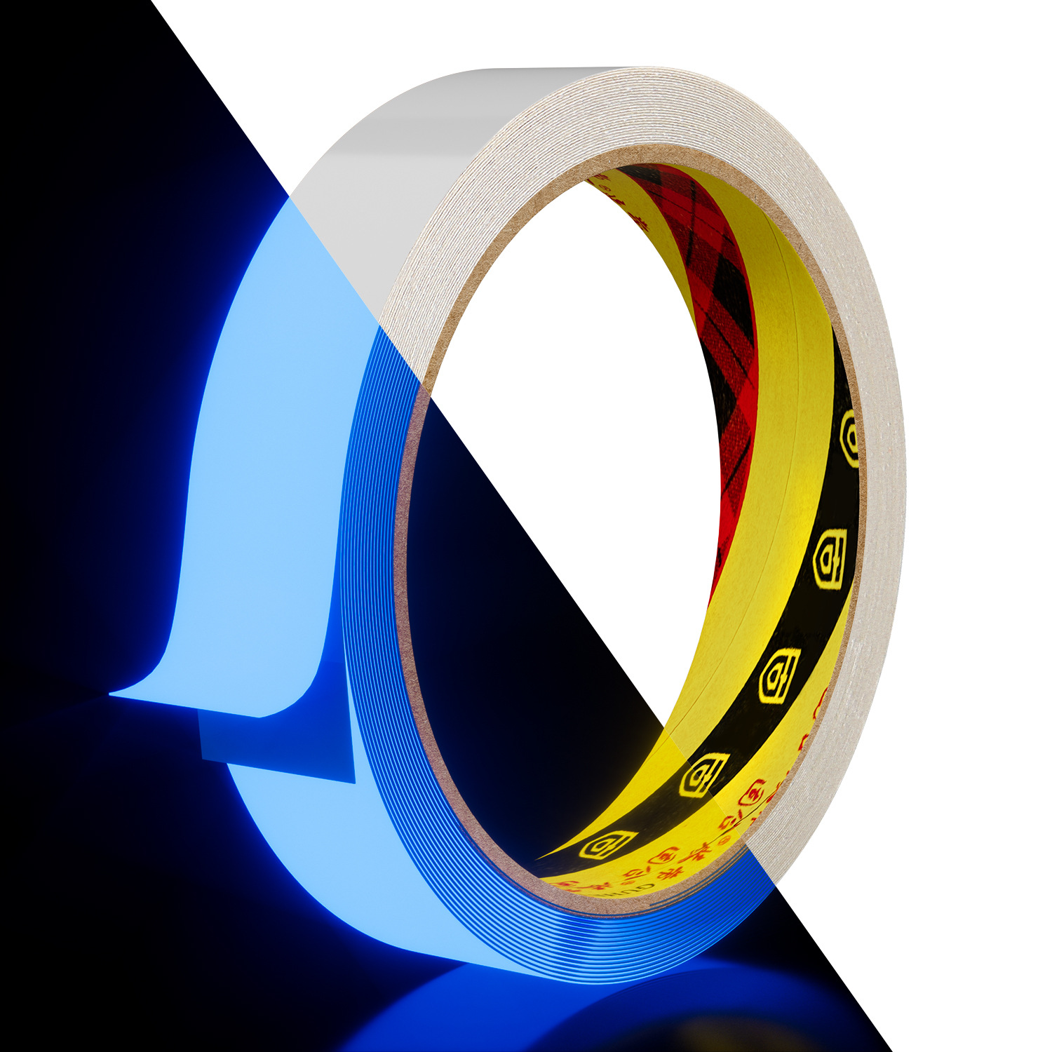 Cinta luminosa verde al por mayor, escalera de advertencia, suelo, cinta luminiscente de alto brillo, cinta fluorescente de color de almacenamiento de luz