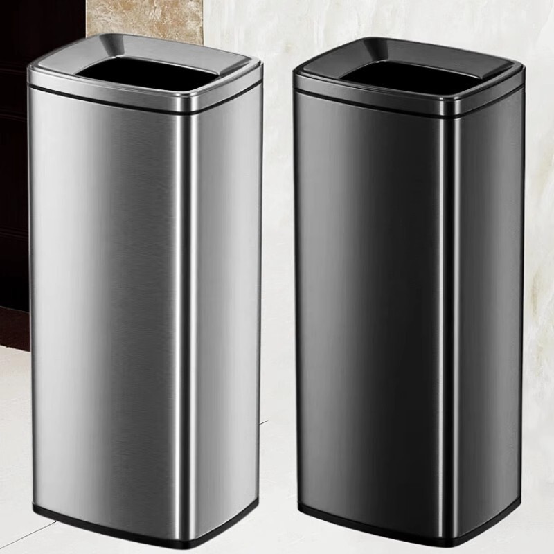 Toilet Wipe Paper Stainless Steel Foot-stepping Direct-throwing Trash Bin Large Capacity Public Place Hotel Toilet Toilet