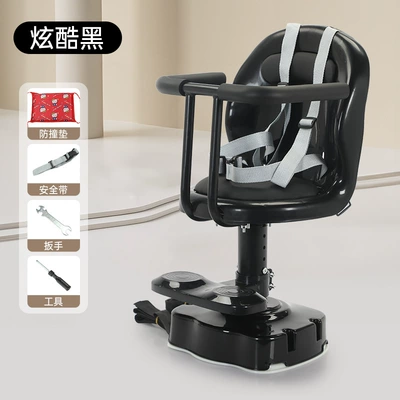 Motorcycle child seat baby scooter battery car children's - black-guardrail-model