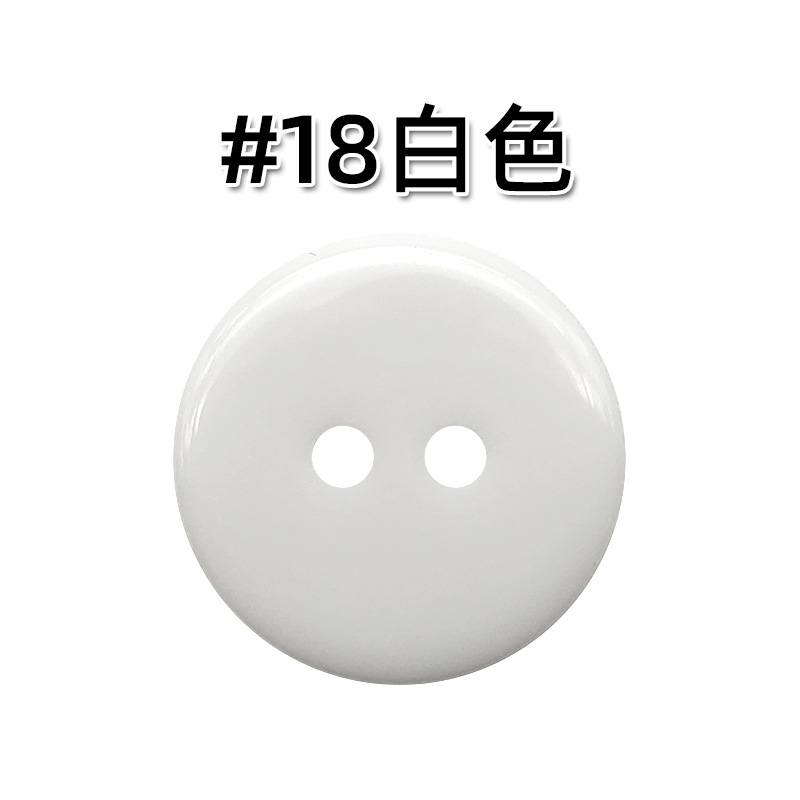 Resina de color de dos ojos Botón de pan suéter de cachemira de color caramelo botón de la camisa de los niños botón de la etiqueta engomada hecha a mano