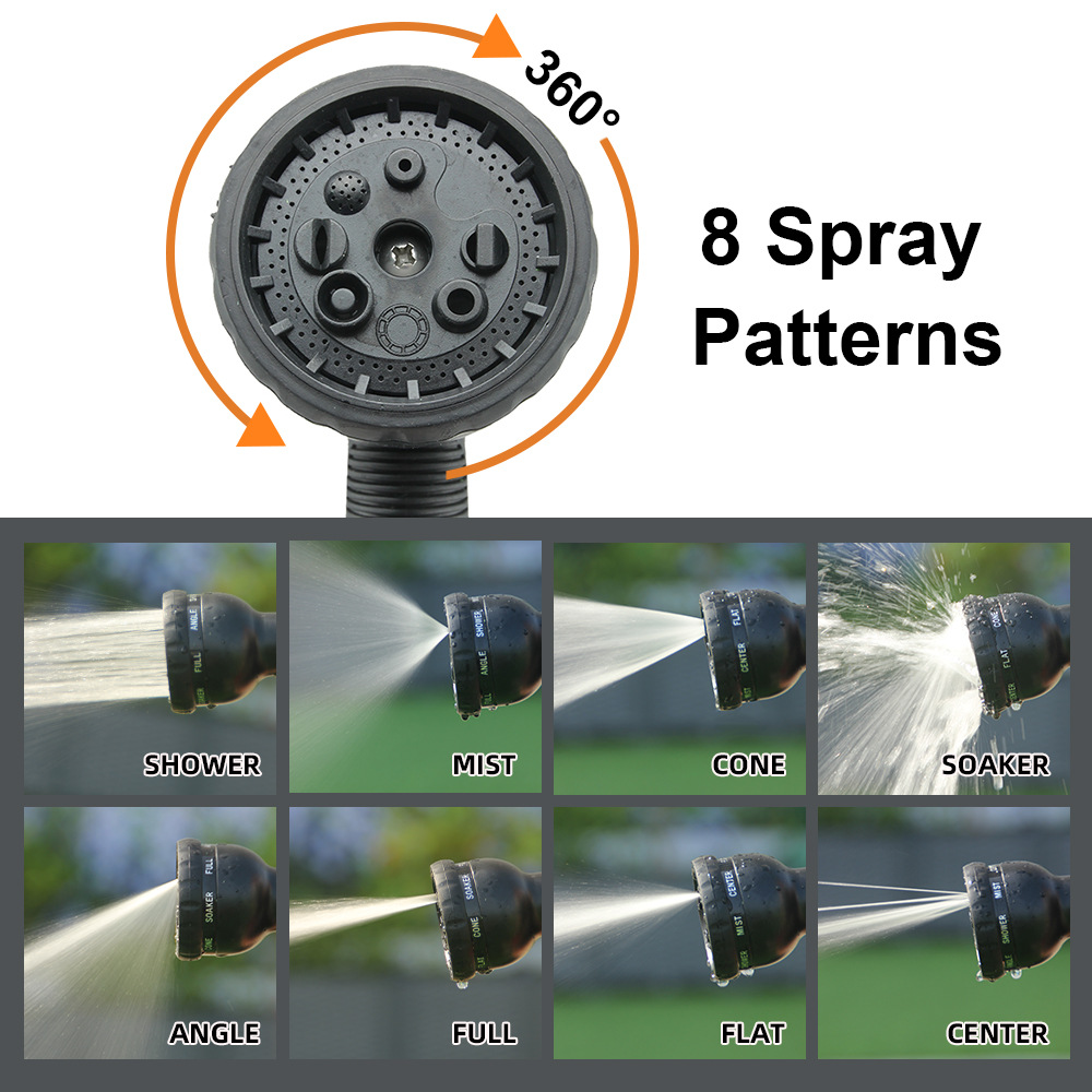 Telescopic Water Hose Kit High Pressure Sprinkler For Garden_voghion.com