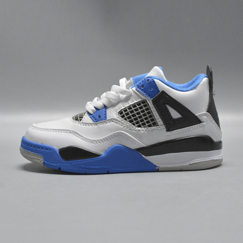 Venta al por mayor AJ4 zapatos para niños y niñas bebé Joe 4 zapatos de baloncesto niños mayores estudiantes zapatos de entrenamiento con cordones Putian zapatos de los niños Putian