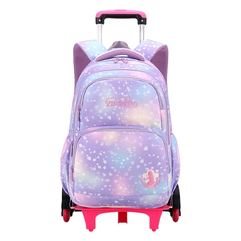Mochila Escolar con Ruedas de Diseño de Pez Natural 2022, Producto Nuevo para Estudiantes de Primaria de 3.º a 6.º Grado, Estilo Princesa, Gran Venta Transfronteriza