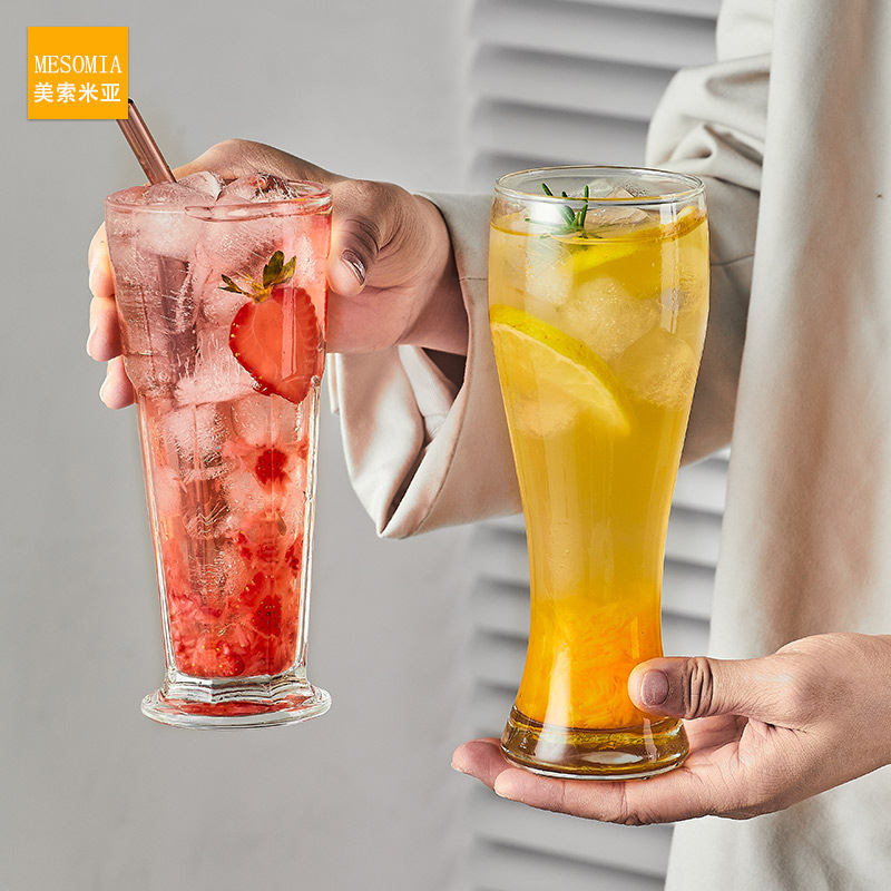 Mesoma Gibraltar beer glass water cup juice cup fruit tea cup octagonal mojito bubble wine glass