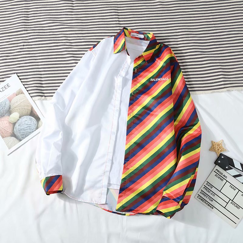 Men's Long-Sleeve Shirt Autumn Thin Social Spirit Jacket for Young Men and Women, Sun Protection Clothing for Couples