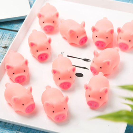 Cute Pink Piggy Decompression Kidsren's Cartoon Toy to Vent and Pinch, Street Stall Takeaway Gift, Pinch and Play