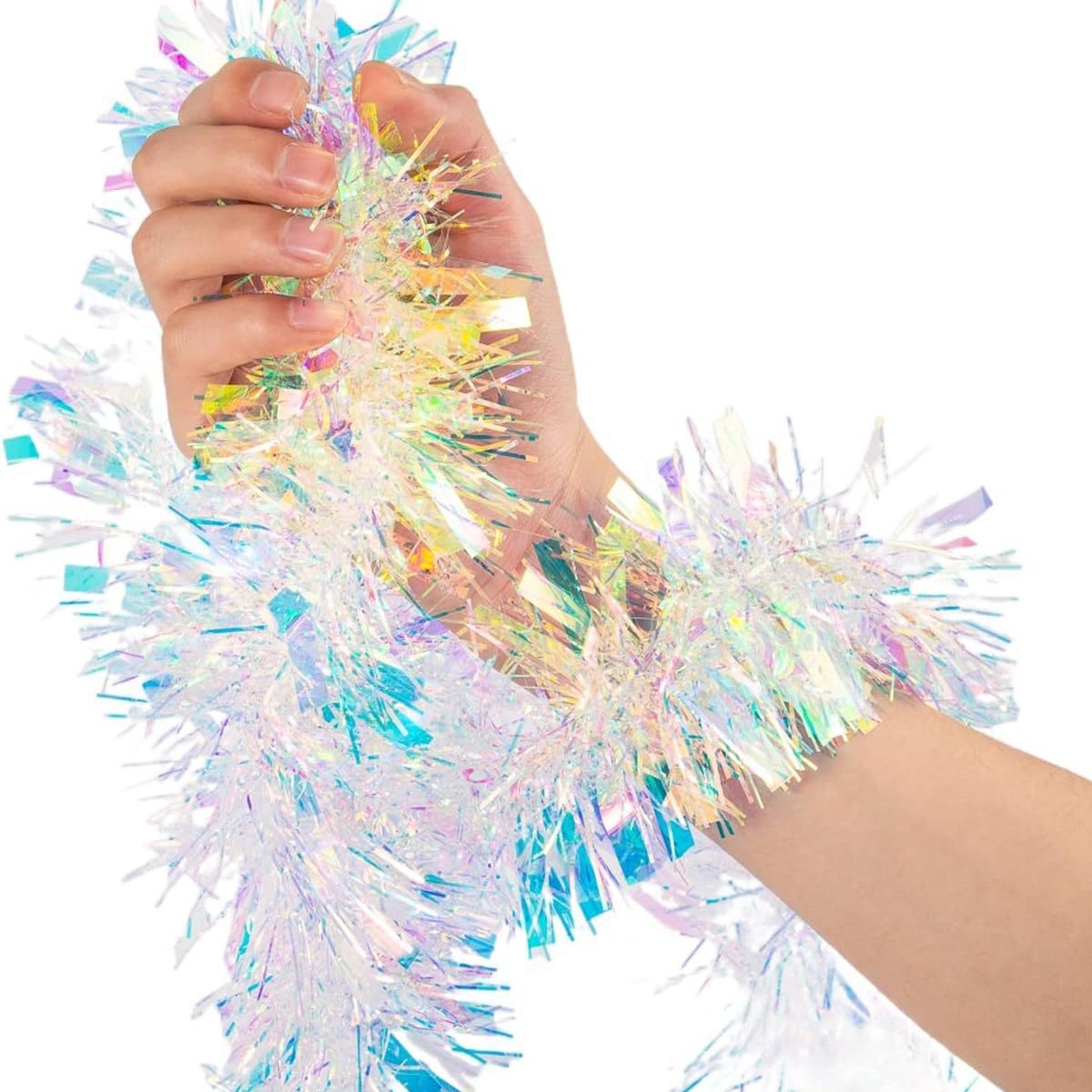 Explosiones transfronterizas de 2m 9cm coloridas rayas de lana iris de color Navidad decoración de bodas de flores accesorios