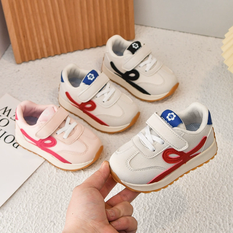 Детская обувь арганда сетка дышащая мягкая подошва нескользящая 2025 новая весна для мальчиков и девочек спортивная обувь маленькая талия обувь