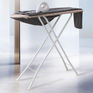 Cross-border 32-inch brown grid chemical fiber cloth ironing board household foldable ironing board installation-free multi-stage ironing board