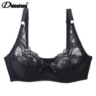 European and American Original Single Large Chest Small Ultra-thin Bra with Steel Rings Lace Bra No Sponge Thin Underwear for Women in Summer