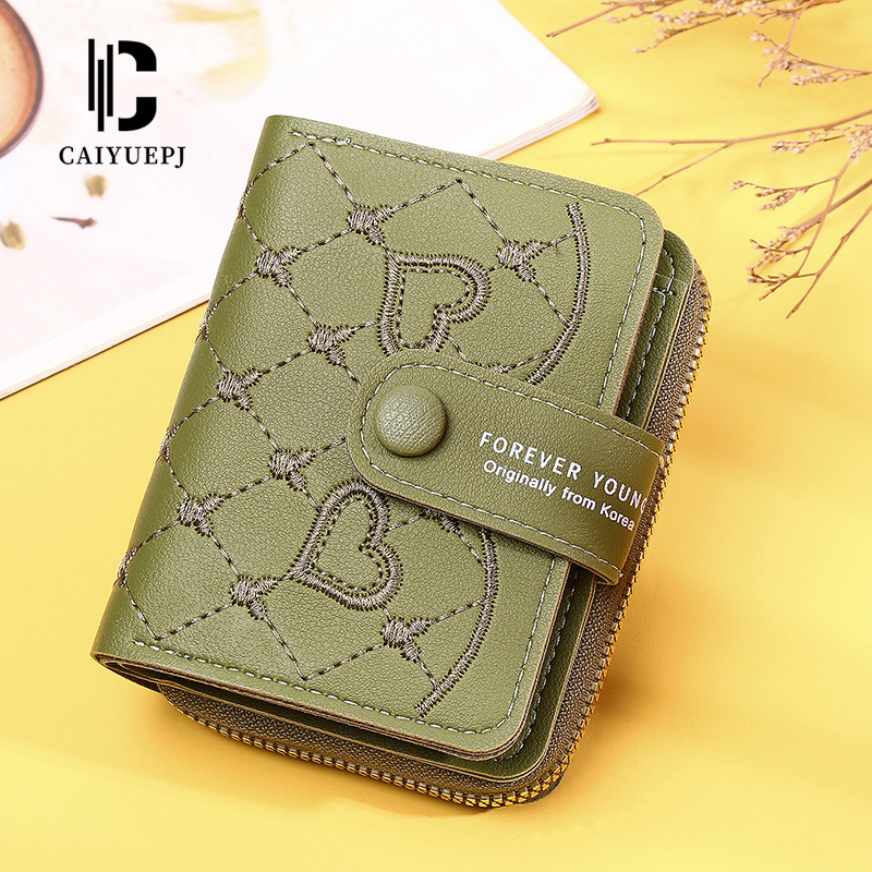 52g Weight Polyester Lining Material Zipper, Hidden Buckle Closure Type Small Wallets Bags Type 1 Piece Quantity Holiday, Daily Occasion Pu Leather Material Heart Shape, Solid Color Pattern All Seasons Season Women's Gender Simple Style Style Square Shape Women's Heart Shape Solid Color Pu Leather Zipper Hidden Buckle Wallets 6