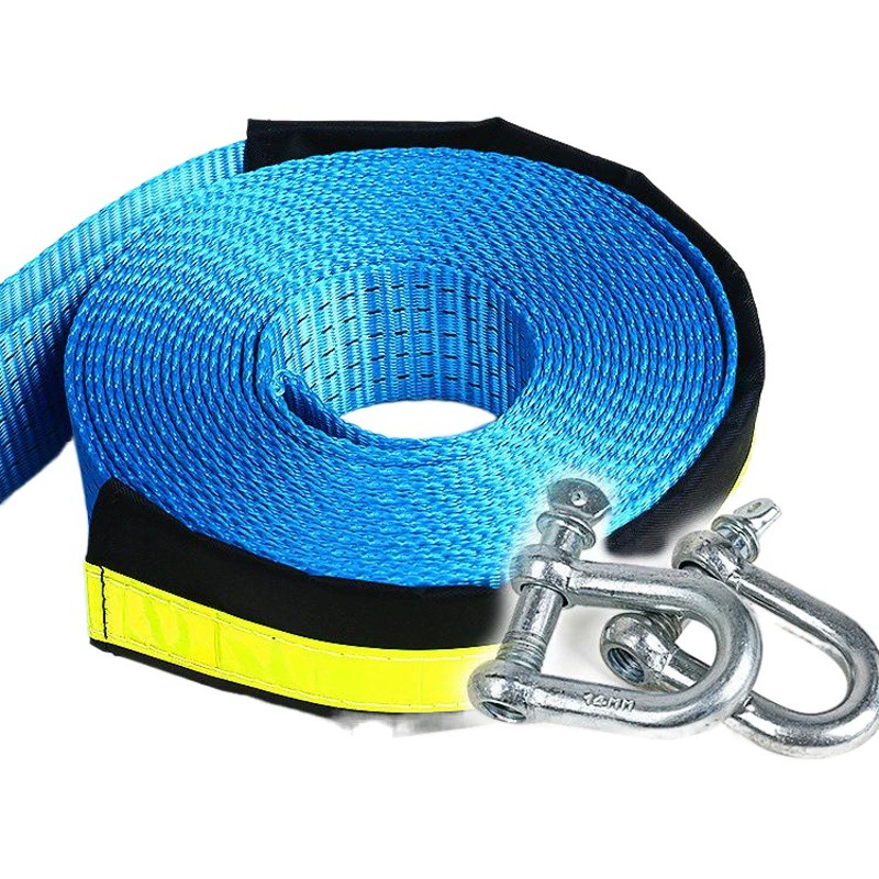 5 метров 8 тонн автомобильный буксирный трос ОБВЯЗОЧНЫЙ ремень утолщенный внедорожник Внедорожник с светоотражающим тяговым тросом