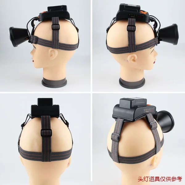 Thickened elastic strap for headlamp, three-section headlamp strap, high elasticity, adjustable size, durable