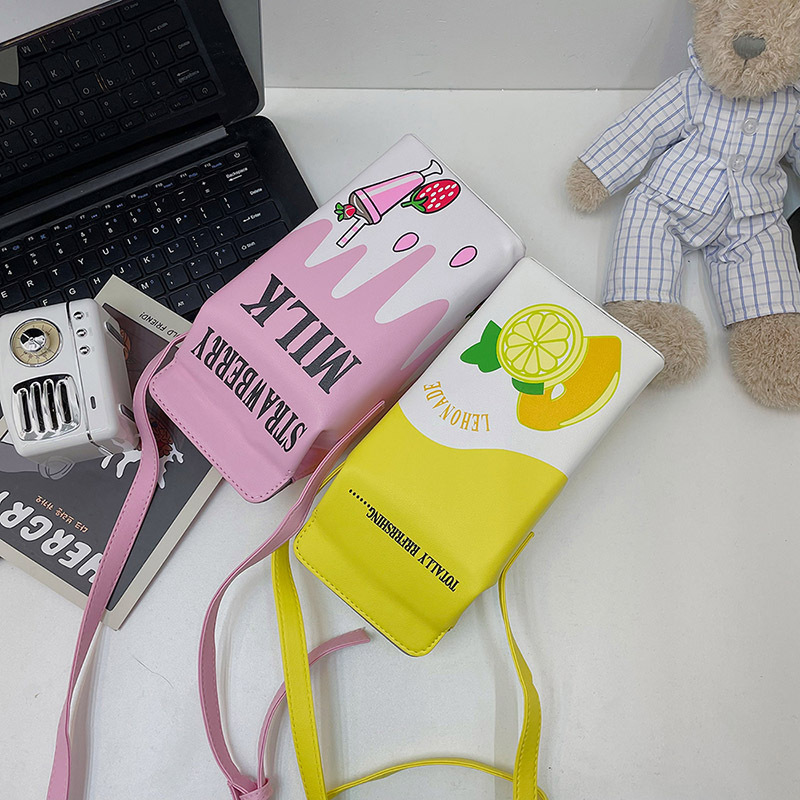 Small Pu Leather Fruit Square Buckle Crossbody Bag display picture 60