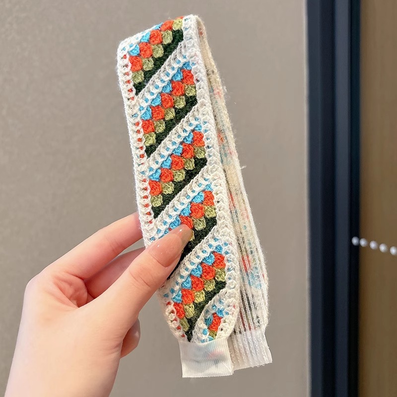 2025 nuevos niños velcro bandas de cabello accesorios de cabello acabado artefacto de cabello de verano para niñas frangeas adornadas correa de cabello