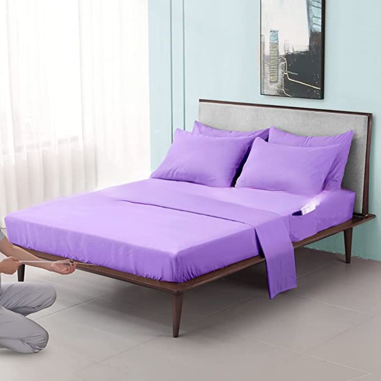 Suministro directo de fábrica nuevo paño cepillado cama de color sólido conjunto de cuatro piezas transfronterizo Amazon