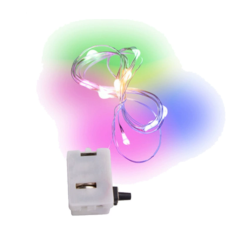 LED маленькая цветная лампа, мигающие огни, звёздное небо, ленты со щупом медной проволоки, декоративный воздушный шар, цветок, фонарь, электронный источник света